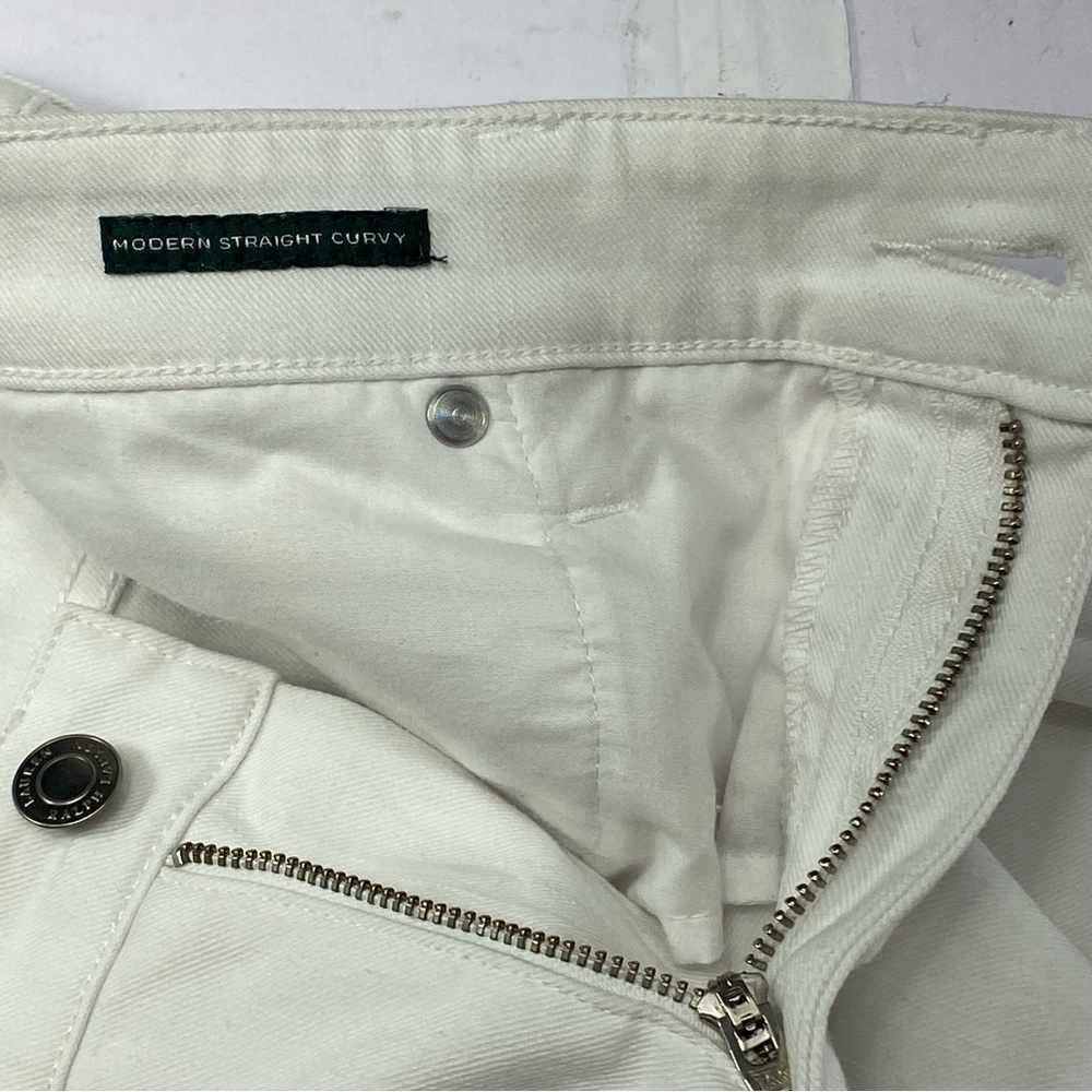 LAUREN RALPH LAUREN LRL Modern Straight Curvy Jeans Women’s Size 8 White - Picture 5 of 15